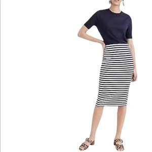 J. Crew Knit Striped Pencil Skirt NWT
